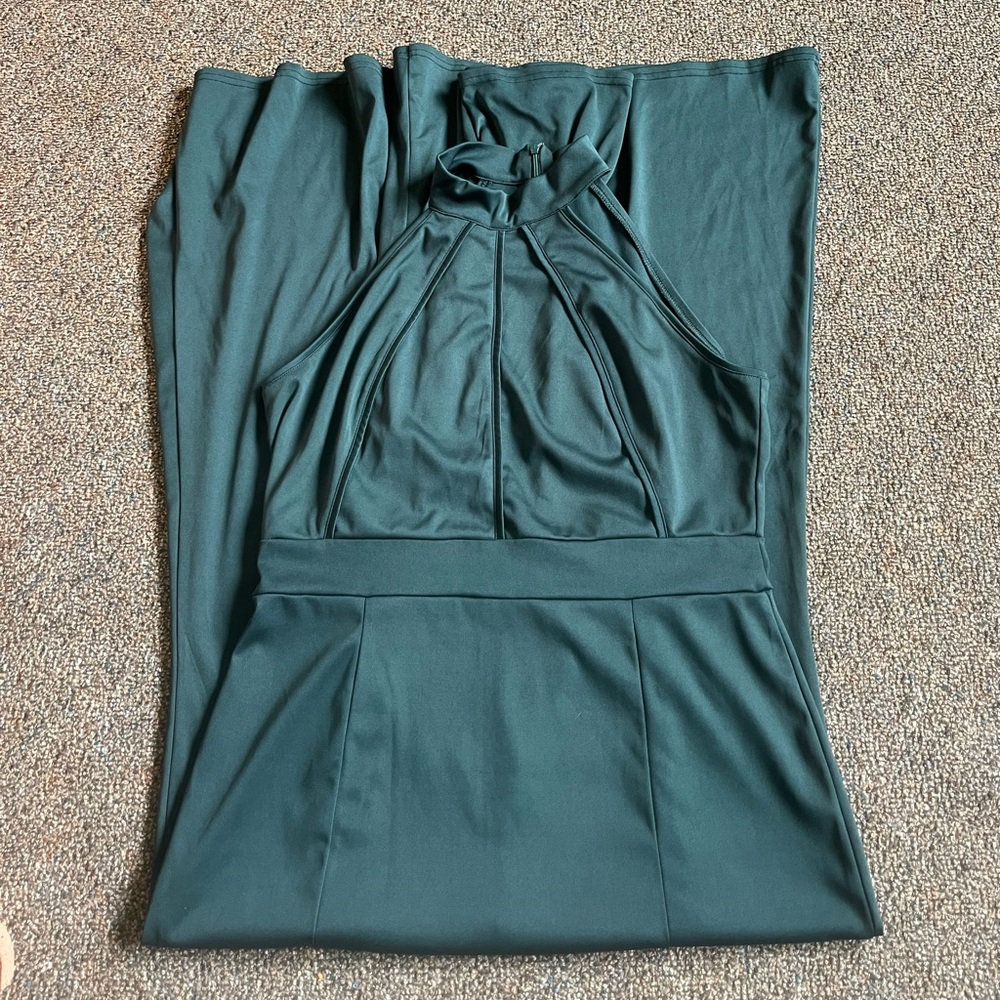 Green Halter Formal Dress